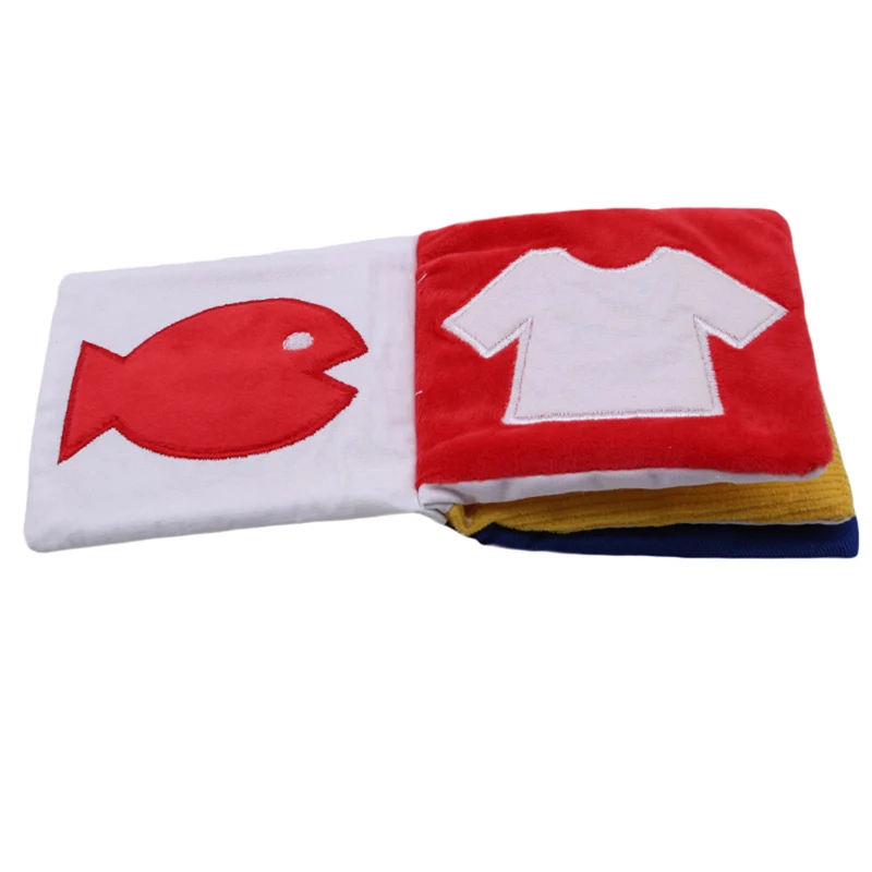 Лучший новая детская красочная мягкая ткань книга для младенцев обучающая