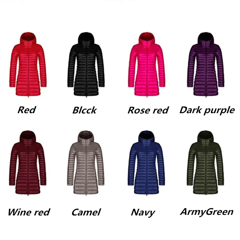 Пуховик женский ульсветильник на белом утином пуху зимняя длинная парка с