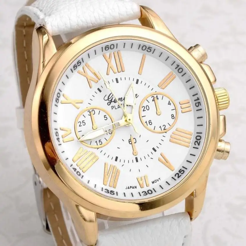 Timezone#401 Модные женские кварцевые часы женские s GENEVA римские цифры