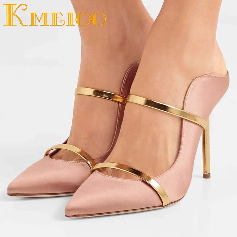 Туфли лодочки Kmeioo женские на шпильке пикантные свадебные туфли заостренный
