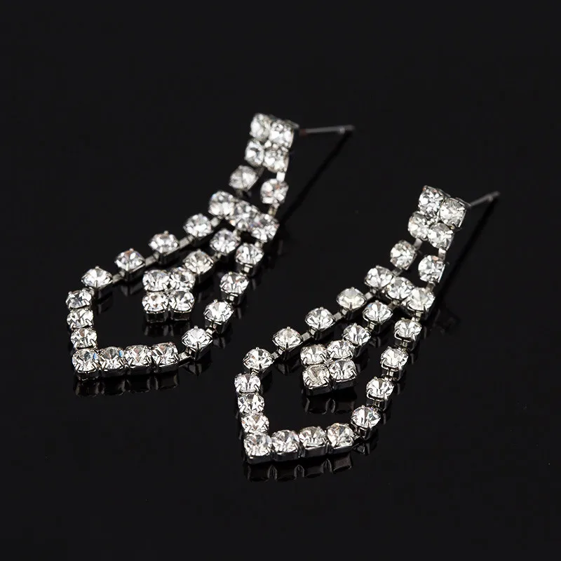 2016 Мода Мерцающий Ожерелье + Серьги Заказунаша Свадьба Невеста Украшения