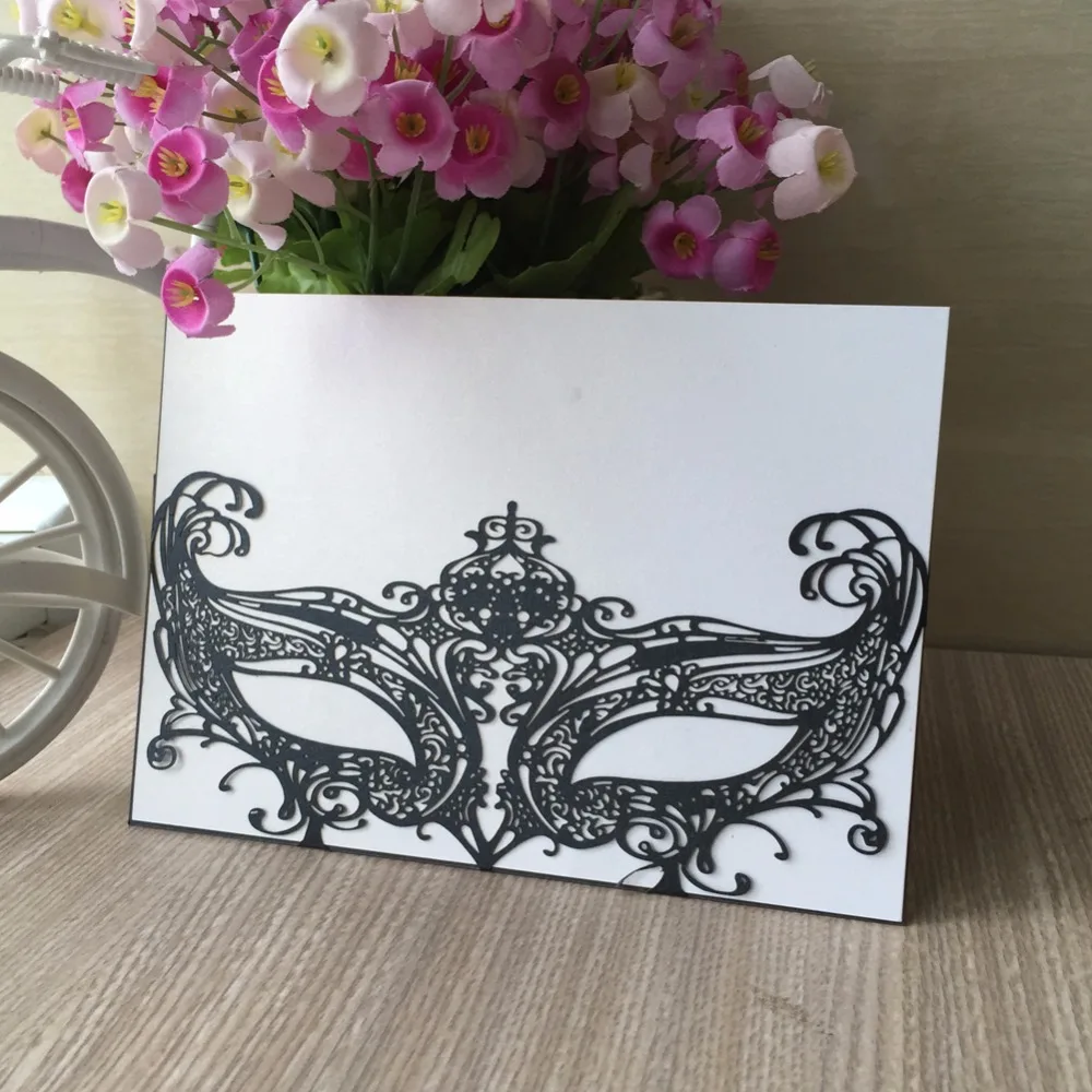 25 шт./лот Маскарадная маска Марди Гра свадебные приглашения различные цвета