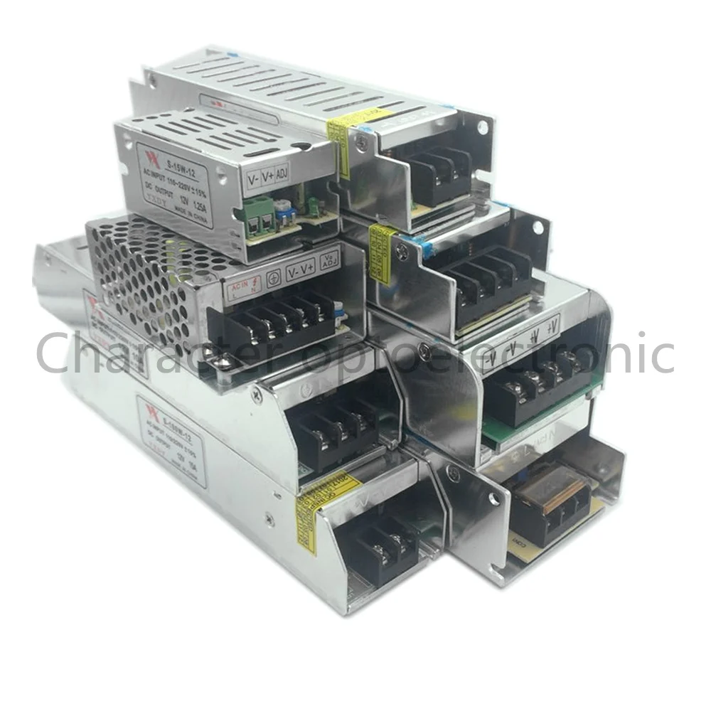 Светодиодный AC 110V 220V 12V Питание сплиттер адаптер 1A 2A 3A 5A 8.3A 10A 15A 20A 30A драйвер