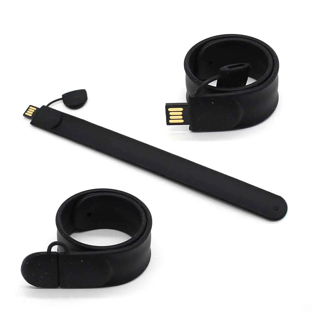 Черный Забавный браслет, мультиинструменты, USB флеш-накопитель, 32 ГБ, цветной флеш-накопитель, 16 ГБ, реальная емкость, 128 м, 4 ГБ, 8 ГБ, карта памяти, USB 2,0, флеш-накопитель - Цвет: Черный