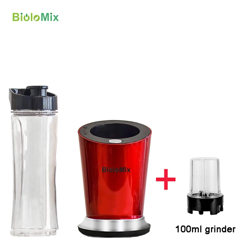 Extra 100ml grinder Высокая скорость 300 Вт портативный персональный мини блендер миксер соковыжималка с 600 мл BPA бутылка, опционально 400 мл чашка и 100 мл сухая мельница - Цвет: Extra 100ml grinder