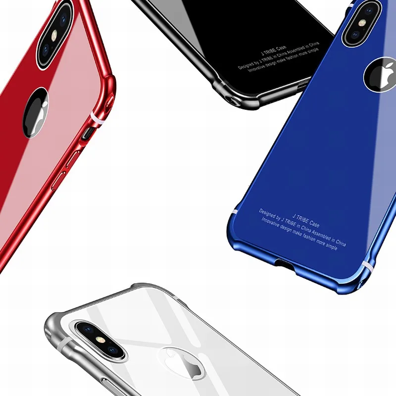 Portefeuille для IPhone X Case роскошный алюминиевый бампер 2 в 1 металлический каркас с