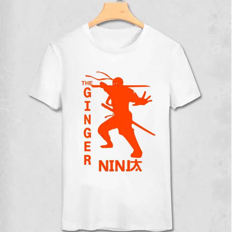 Ginger Ninja футболка забавная кунг-фу волосы боевые искусства шутка крутая стелс