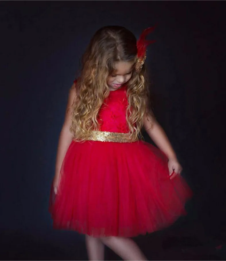 Girl Party Dress Princess Costume Bow Tie Baby Girls Children's Back Fluffy Clothes | Детская одежда и обувь