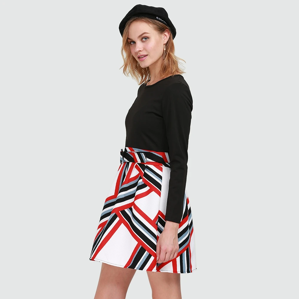 Женское осеннее элегантное платье с длинным рукавом женское Плиссированное