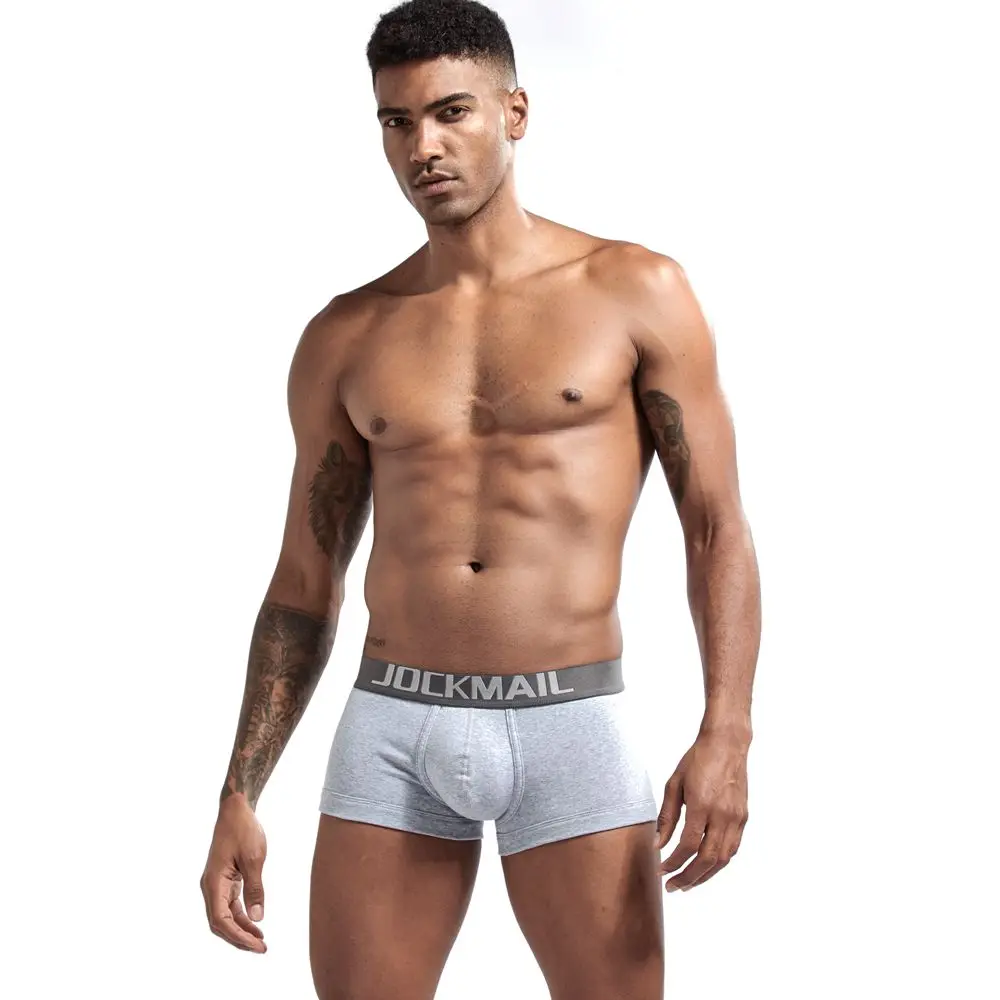Трусы боксеры JOCKMAIL мужские 4 шт./лот хлопок низкая талия пикантные Удобные