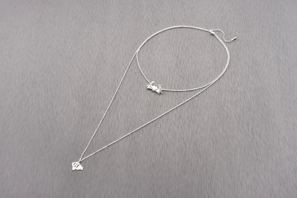 Ожерелье Chandler с подвеской в виде краба и рыбы простое классическое модное медное