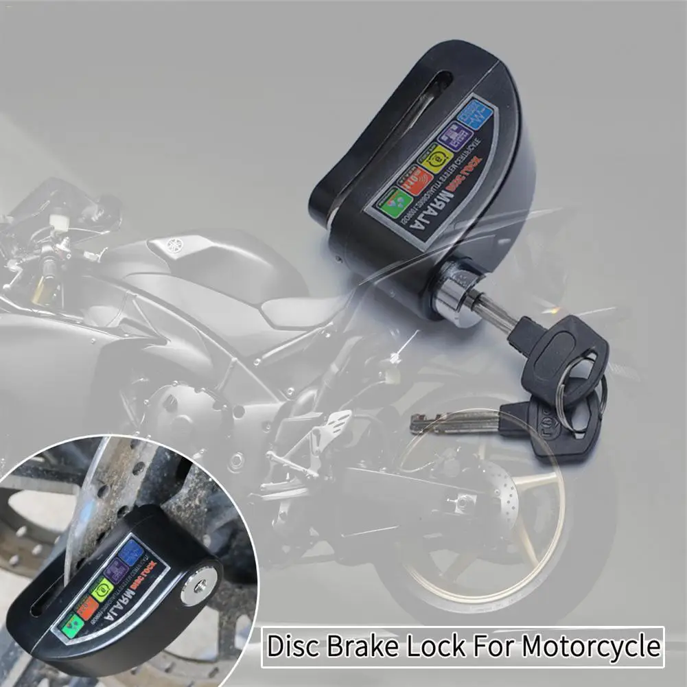 Черный Противоугонный замок для мотоцикла скутера велосипеда из алюминиевого