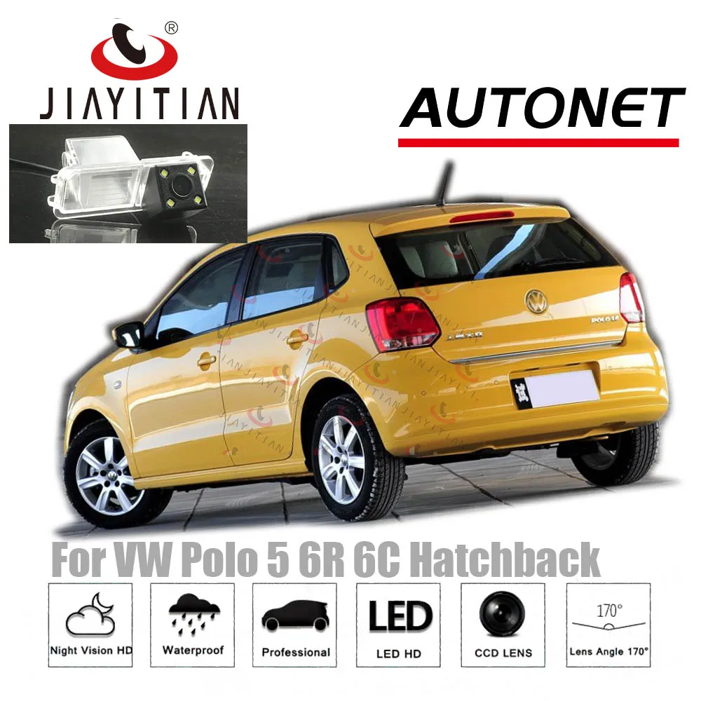 Камера заднего вида JiaYiTian для VW Polo 5 Hatchback 2009 ~ 2017 mk5 6R 6C CCD камера с ночным видением