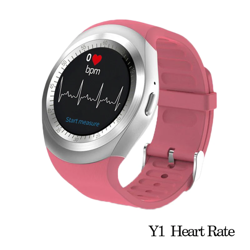 Y1HR pink 696 Bluetooth Y1 Смарт часы Relogio Android SmartWatch телефонный звонок GSM Sim дистанционная камера Детские умные часы спортивные Шагомер - Цвет: Y1HR pink