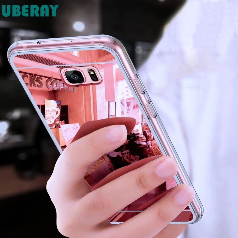 Оригинальные Роскошные зеркальные чехлы из ТПУ для Samsung Galaxy A3 A5 A7 J3 J5 J7 J1 2016 2017 S9 S8