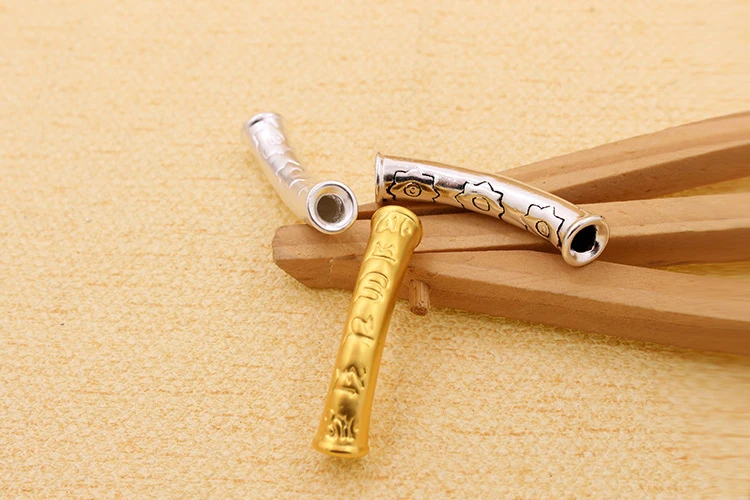 S925 Sterling Silver Color 3D Curved Pipe Six Words Transfer Beads Bracelet  DIY Luxury Jewelry Accessories Wholesale