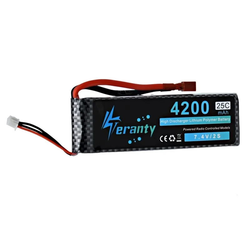 7 4 V 4200 mAh 25C 2S LiPo батарея для радиоуправляемого самолета вертолета автомобиля