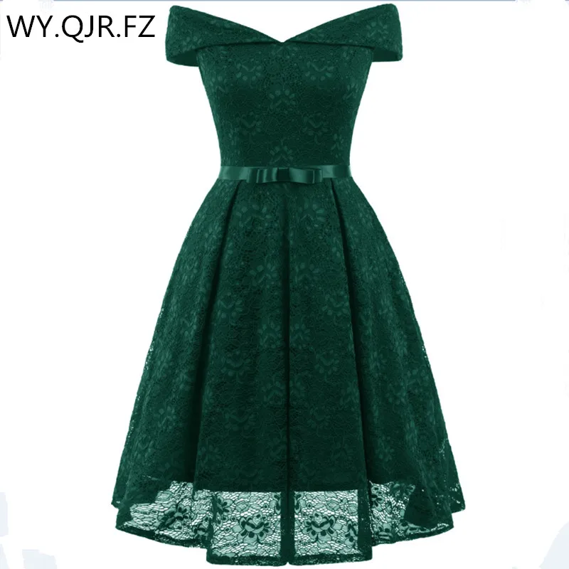 CD1603G # зеленое кружевное сексуальное короткое платье подружки невесты с вырезом
