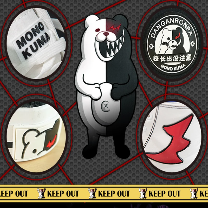 Аниме Danganronpa: The Animation Косплэй унисекс; обувь больших размеров Косплей Монокума парусиновая обувь на Хэллоуин Карнавальный вечерние повседневные Обувь для отдыха