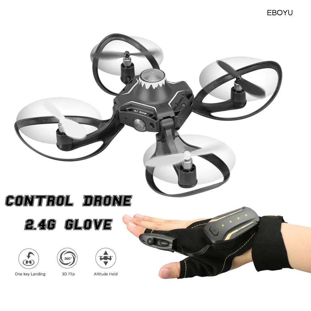 EBOYU W606 16 2 4G интерактивный мини Радиоуправляемый Дрон с управлением жестами RC