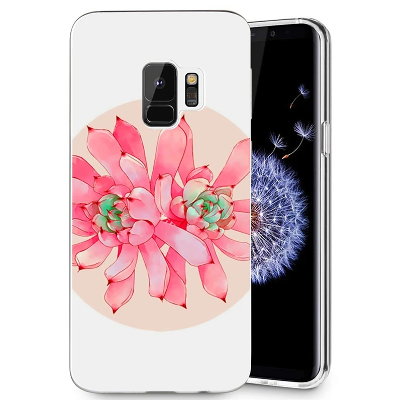 Чехол для телефона с красивыми цветами розами и бабочками Жесткий Samsung Galaxy S3 S9 S9Plus