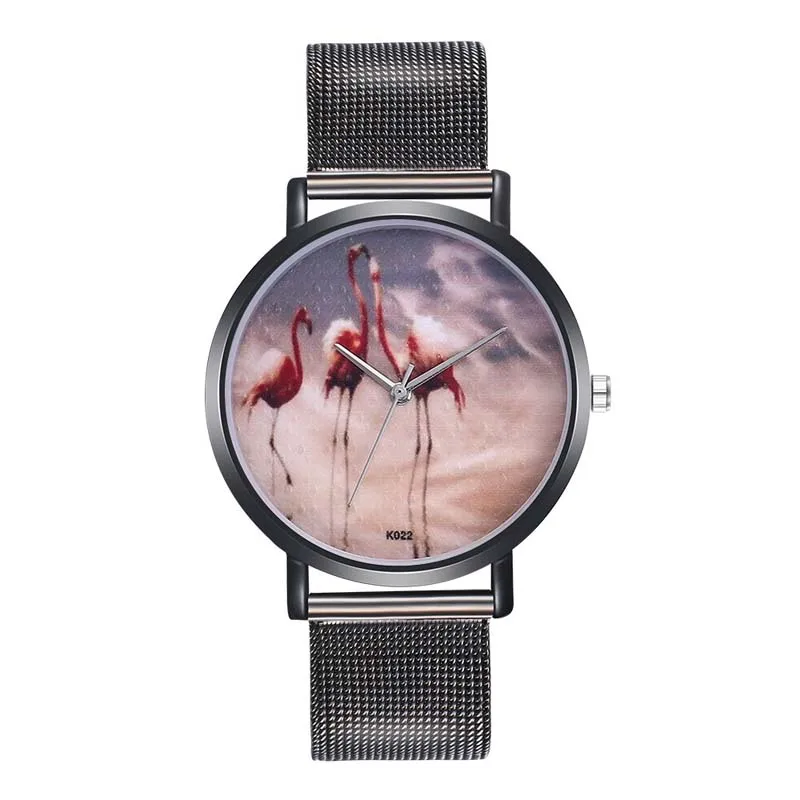 FUNIQUE 2018 новые кварцевые часы с фламинго женские и мужские Reloges Feminino платье пара