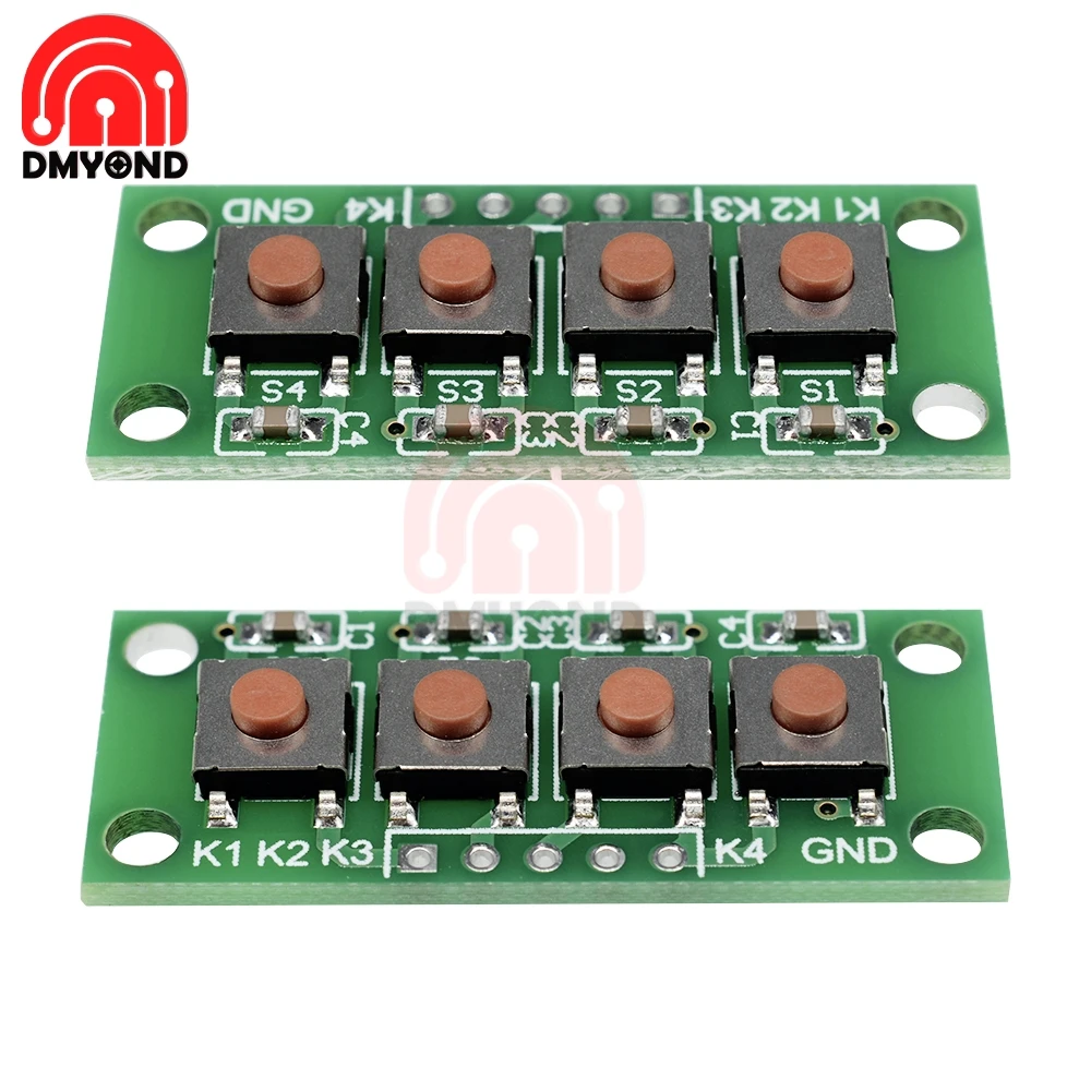 5Pin 4 клавиши 1x4 кнопочная клавиатура макет модуль универсальный DIY комплект для Arduino учебная программа Выпускной эксперимент