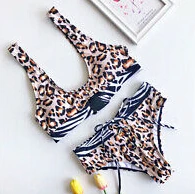 Женский раздельный купальник с эффектом пуш-ап и змеиным принтом | Спорт