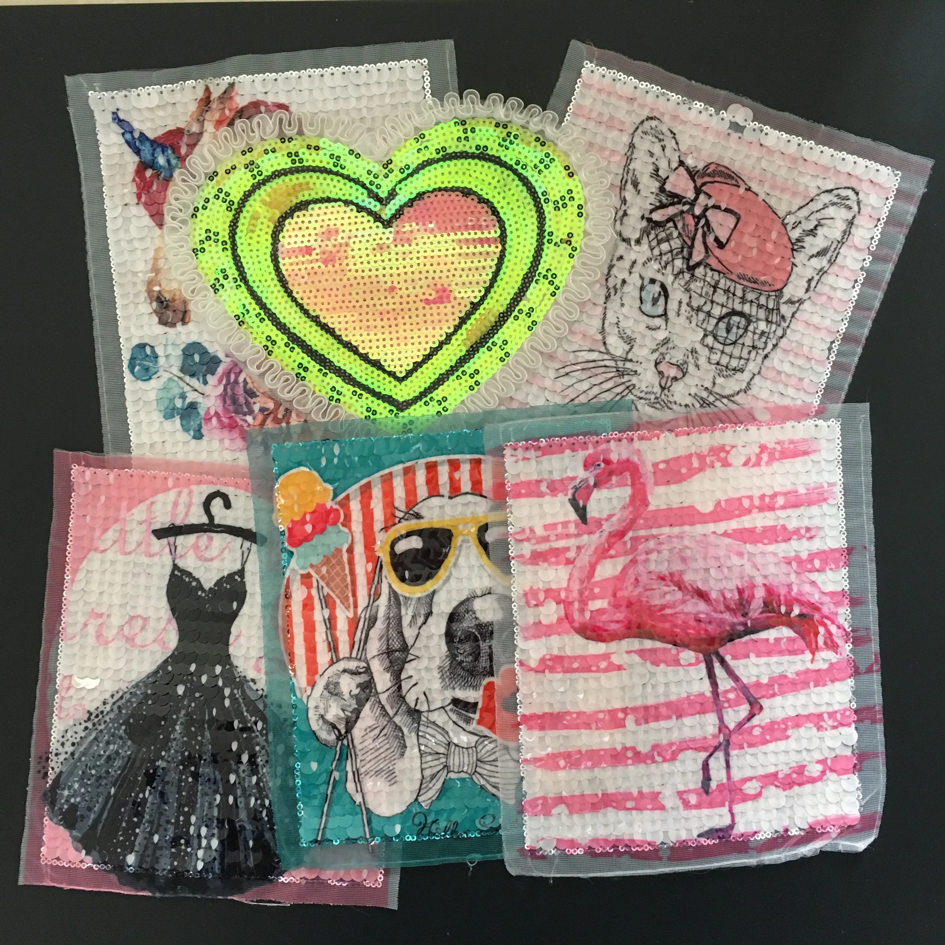 Светильник нашивки с блестками и алфавитом для футболки цветная пришивная