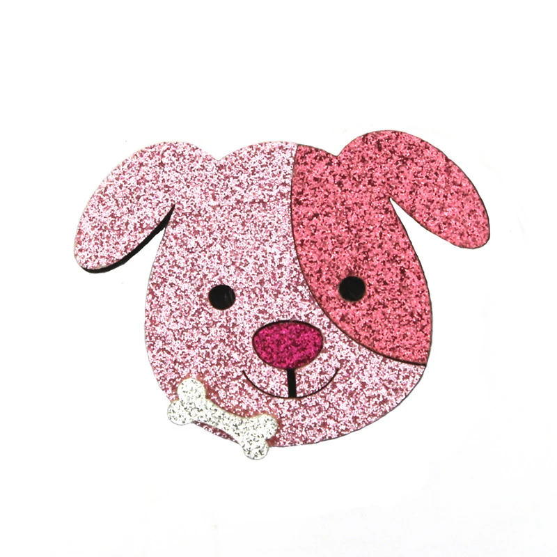 Блеск собака Фетр/GlitterApplique плоской задней войлочные аппликации для DIY ремесла