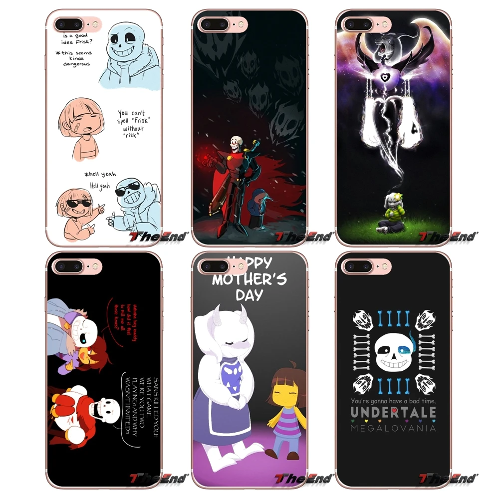 Мягкий чехол для iPhone X 4 4S 5 5S 5C SE 6 6S 7 8 Plus Samsung Galaxy J1 J3 J5 J7 A3 A5 2016 2017 Game Undertale puns pictures|case
