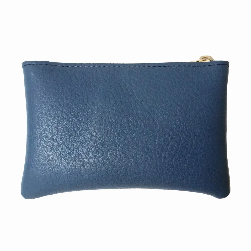 Blue Новинка, женский и мужской кошелек для монет, кожаные кошельки для мелочи, маленький кошелек, детские карманные кошельки, мини-сумки на молнии, держатель для карточки-ключа Carteira - Цвет: Blue