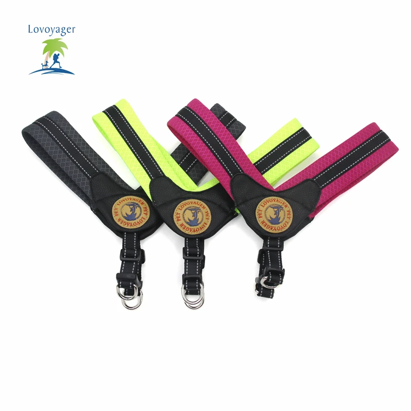 Модный Светоотражающий ошейник для собак дышащая сетка упряжка тренировки жилет