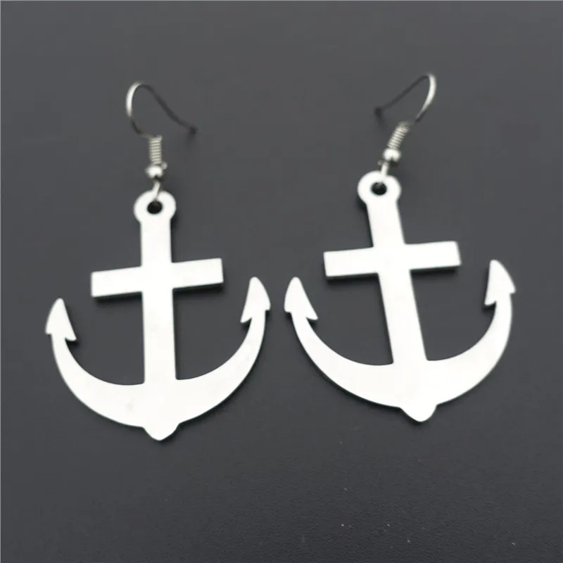 

Женские серьги из нержавеющей стали с якорем