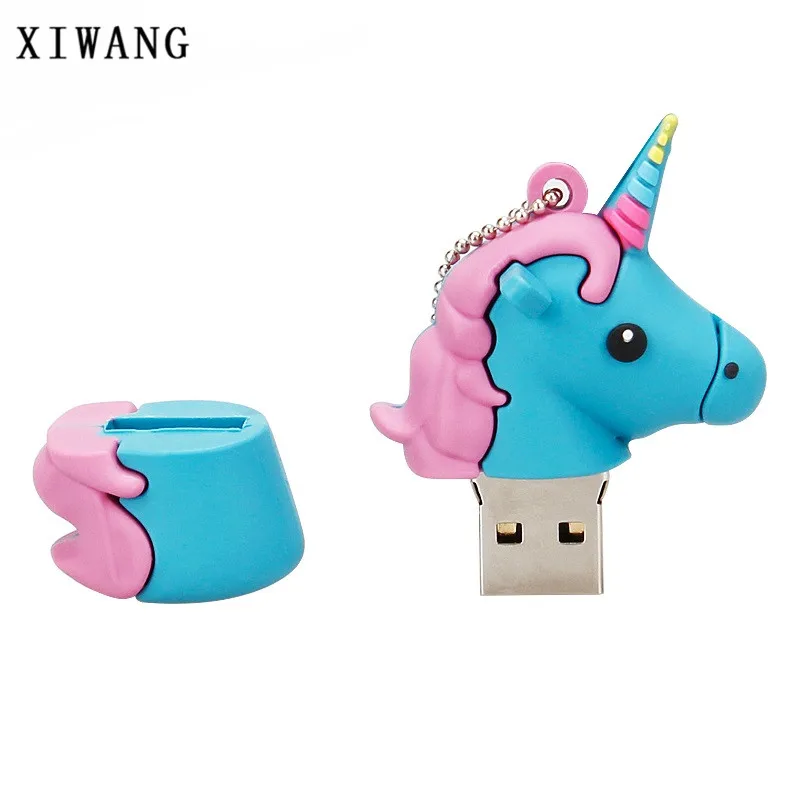Новинка, usb флеш-накопитель с рисунком единорога, 128 ГБ, usb 2,0, 4 ГБ, 8 ГБ, флешка, 16 ГБ, флешка, 32 ГБ, 64 ГБ, Милая Белая лошадь, лучший подарок