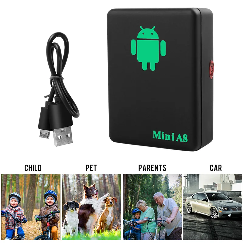 Лидер продаж 2019 умный мини GPS трекер A8 для домашних животных против потери собак и
