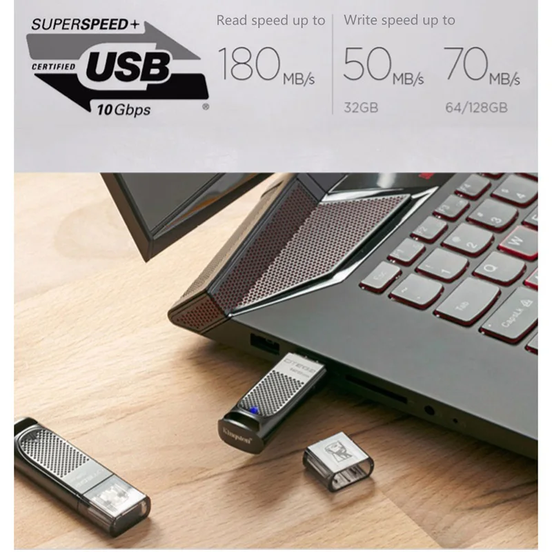 Новинка 3 0 Kingston USB флеш-накопитель 32 Гб 64 128 ГБ Флешка высокая скорость 180 МБ/с./с 1