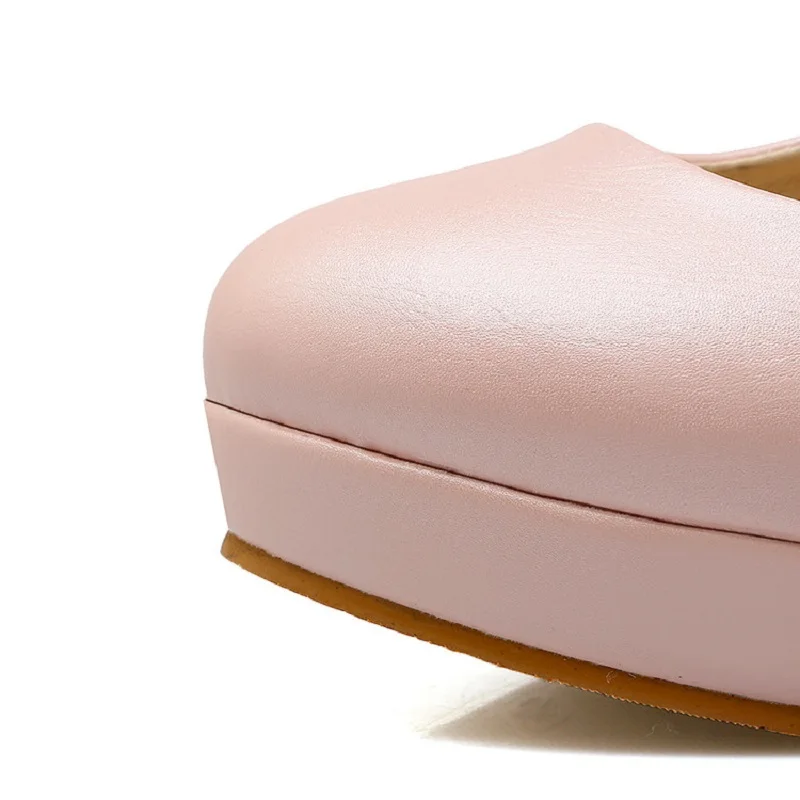 

Free Shipping Heels Shoes Women Thick High Round Toe Girls Shoes Student Pumps Bow Ladies Wedding Party Casual Shoe Size 33-43