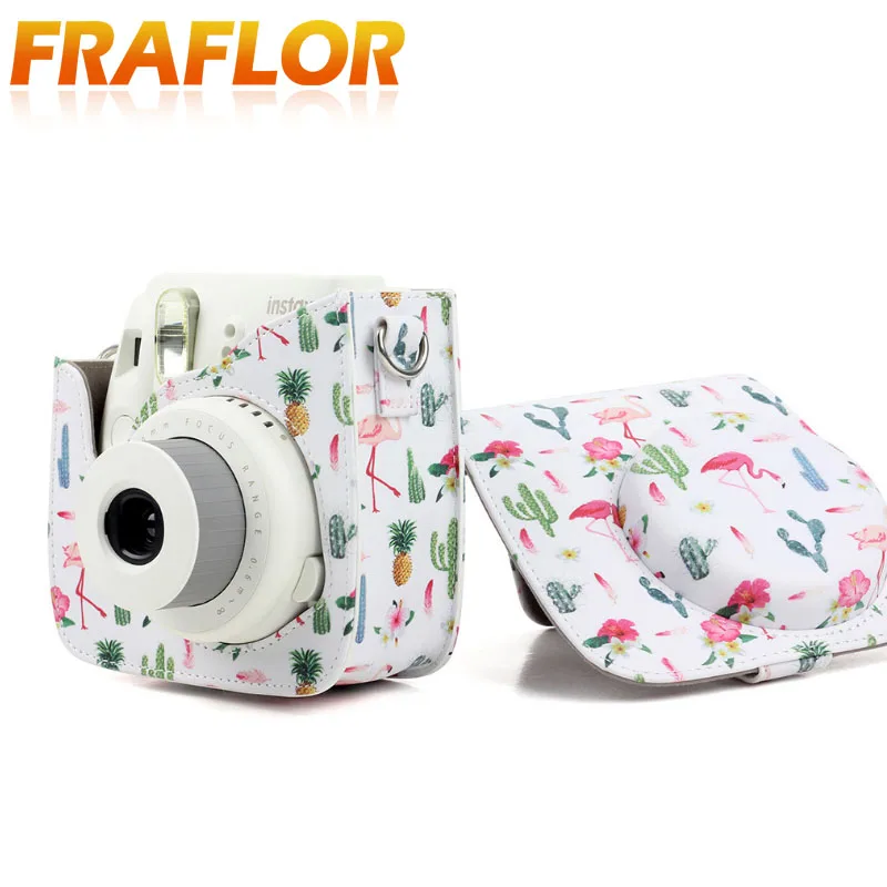 Чехол-сумка с рисунком фламинго и задним карманом из искусственной кожи на ремне