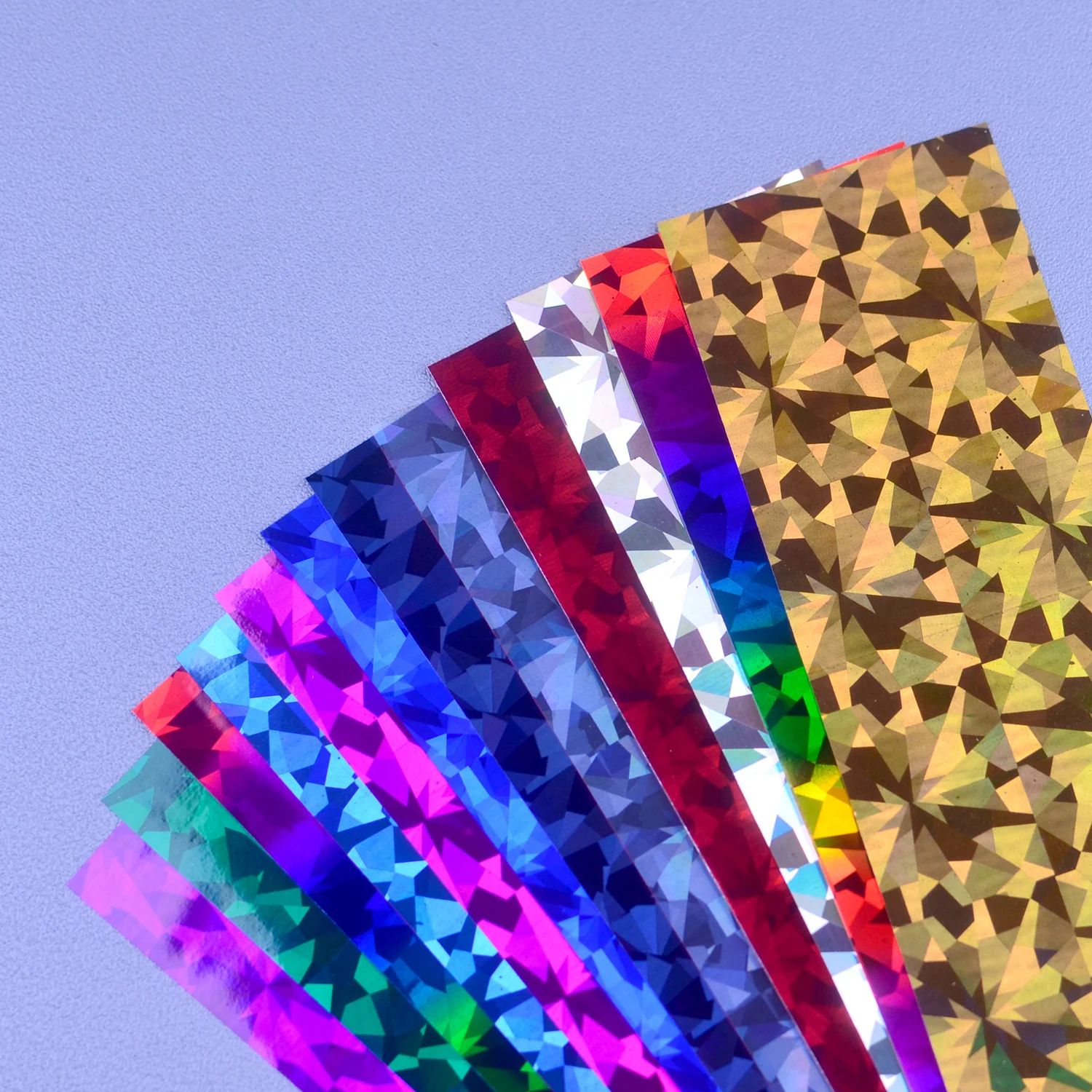 

12pcs Holographic Nail Foil Set Laser AB Color Nail Art Transfer Sticker 40*200mm Manicure DIY Sticker Decoration Kit