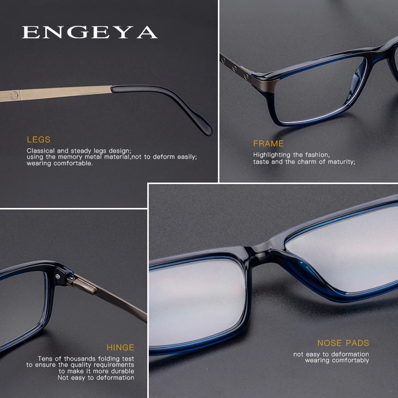 TR90 мужские прозрачные модные очки брендовые дизайнерские для коррекции