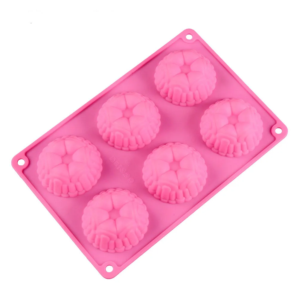 6 полости 3D инструменты для выпечки тортов силиконовые формы украшения DIY цветов