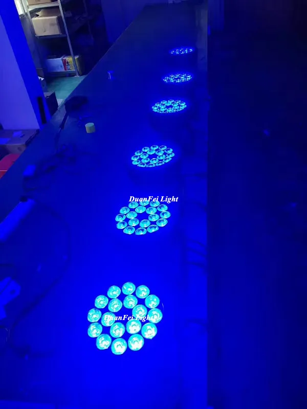 С кейс 6 шт./лот dmx512 светодиодные лампы led par прожектор RGB 18x10 w 4in1 высокий яркий