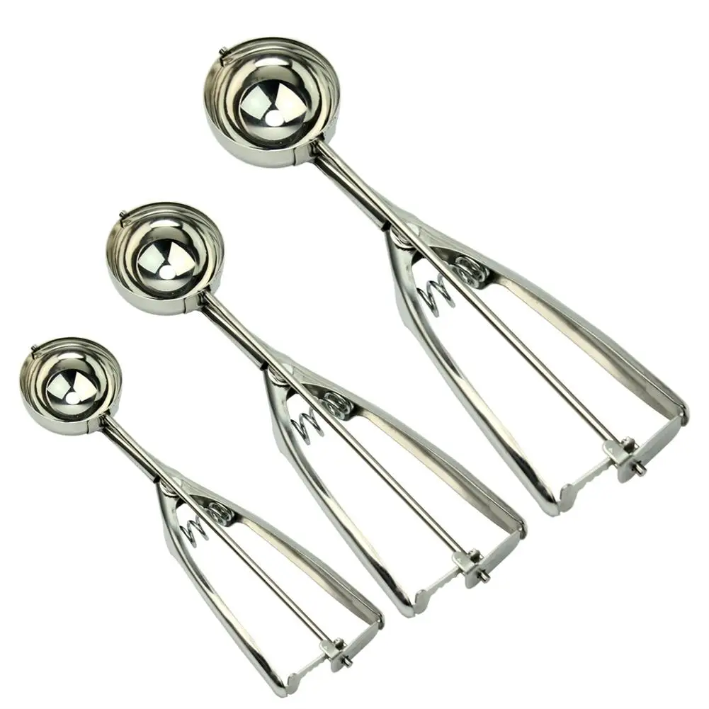 3 шт. ложка для маффинов из нержавеющей стали|steel ice cream|ice cream mashcookie spoon |