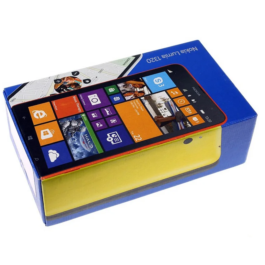 Nokia Lumia 1320,, разблокированные сотовые телефоны, два ядра, 6,0 дюймов, сенсорный экран, 5 Мп камера, 3400 мАч, 8 Гб rom, 1 ГБ ram, отремонтированный