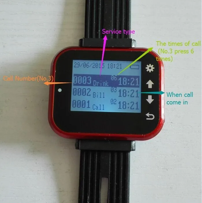 Высококачественный и недорогой беспроводной пейджер для официанта 4 пейджера