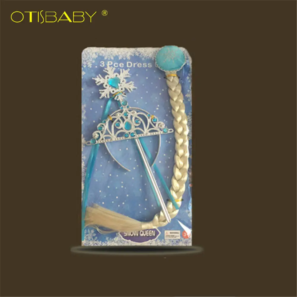 Accessories Летняя стильная детская одежда; нарядное платье принцессы Эльзы для девочек; детское платье на выпускной и День рождения; карнавальный костюм Снежной Королевы - Цвет: Accessories