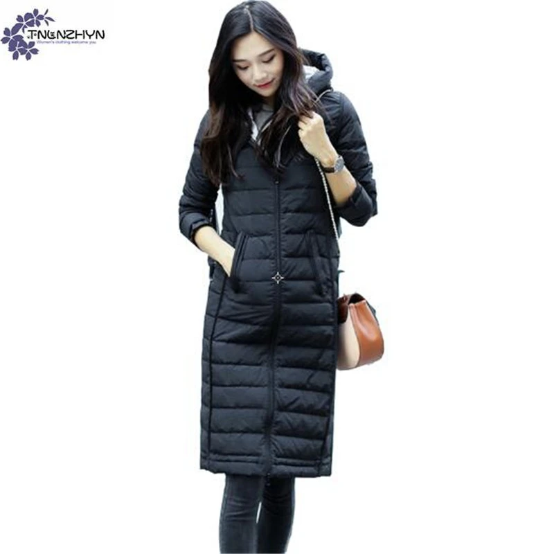 Tnlnzhyn Для женщин одежда хлопчатобумажное пальто Зимние новые модные большие