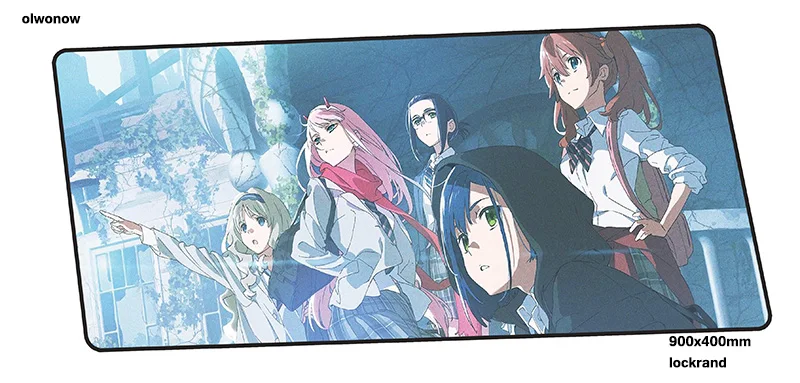 Darling in the franxx Коврик Для Мыши Компьютерный геймер HD Коврик для мыши с принтом 900x400x3 мм padmouse высококачественный коврик для мыши гаджет коврики для Кабинета