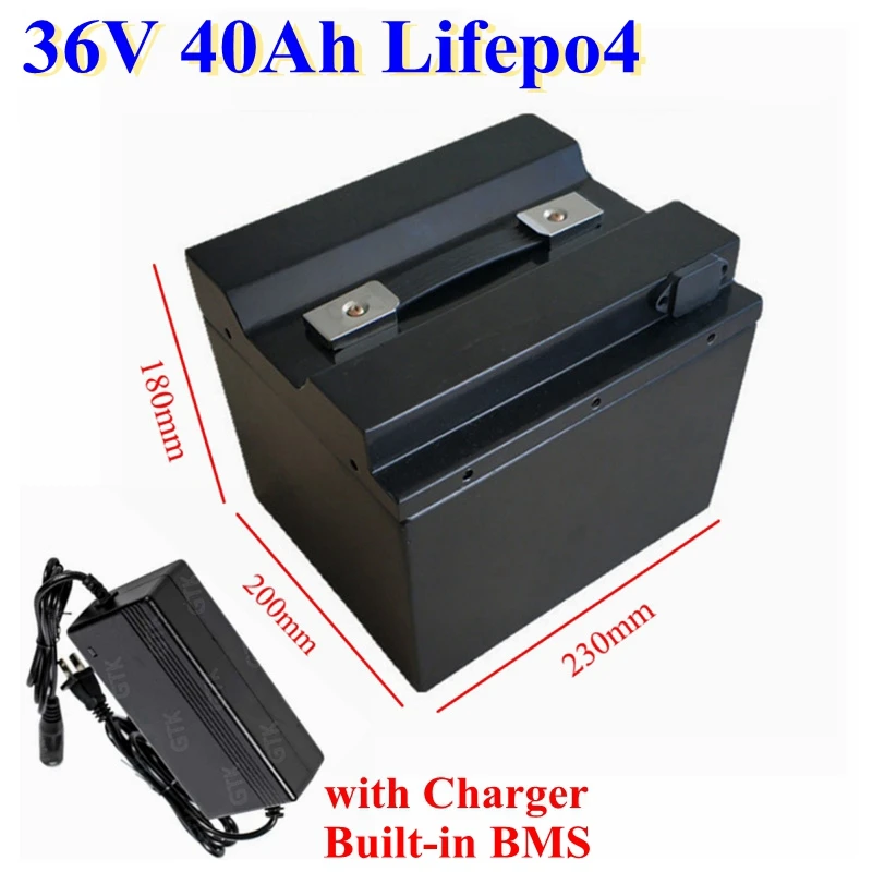 Литиевая аккумуляторная батарея GTK Lifepo4 36 в 40 ач с BMS 12S для В скутера велосипеда